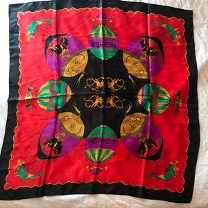Hermes faux silk scarf